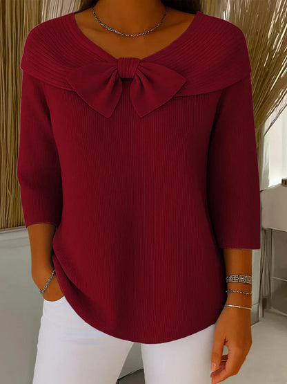 Women’s sweater with ribbon detail