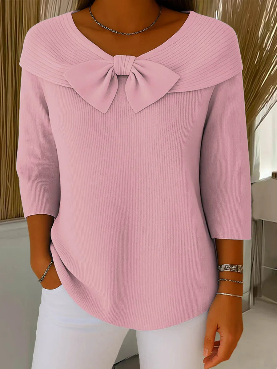 Women’s sweater with ribbon detail