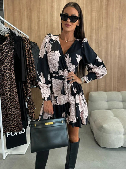 Felicia – Printed Wrap Dress