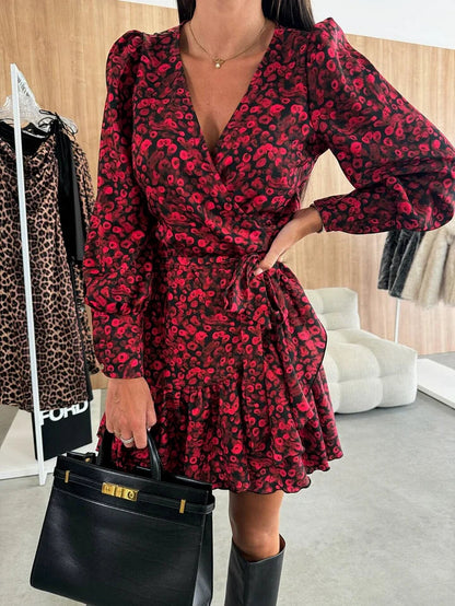 Felicia – Printed Wrap Dress