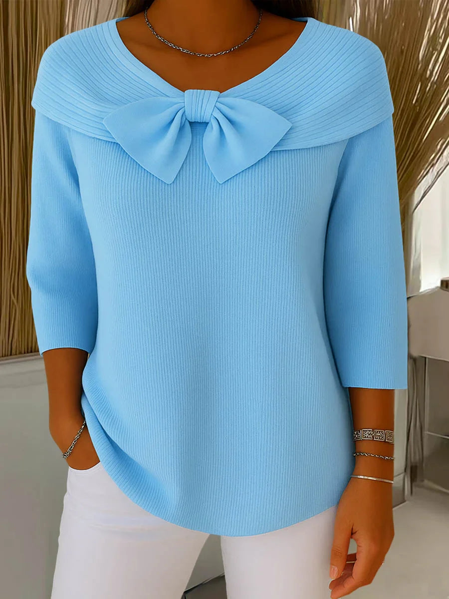 Women’s sweater with ribbon detail