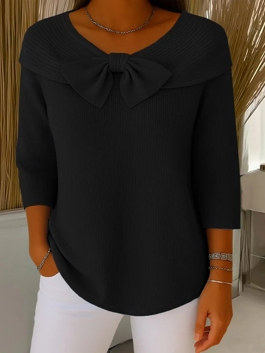 Women’s sweater with ribbon detail