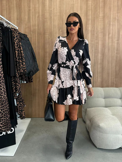 Felicia – Printed Wrap Dress