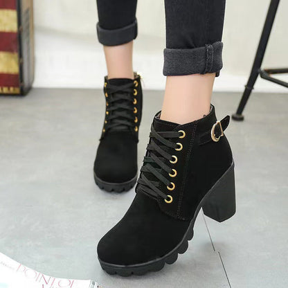 Women’s boots with a chunky heel