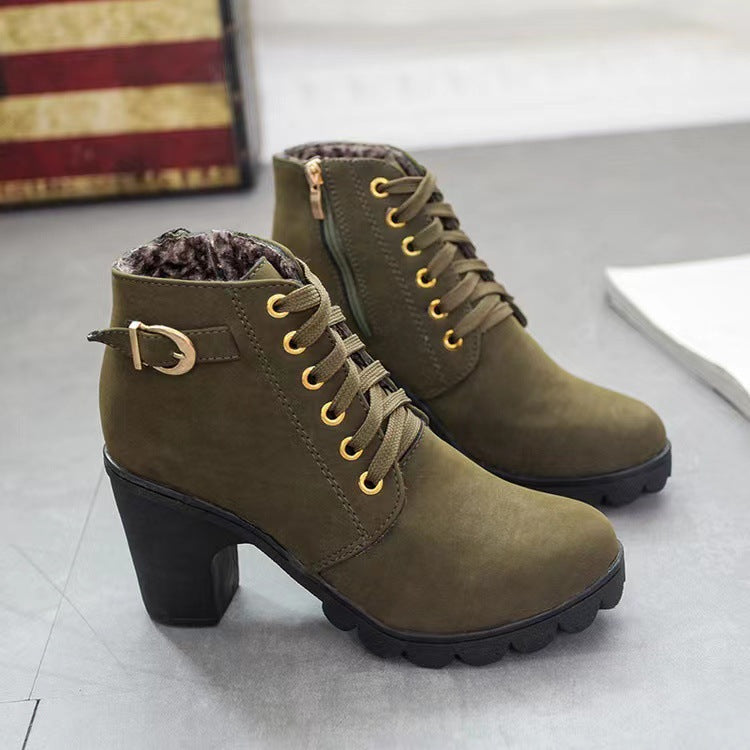 Women’s boots with a chunky heel