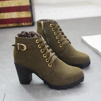 Women’s boots with a chunky heel