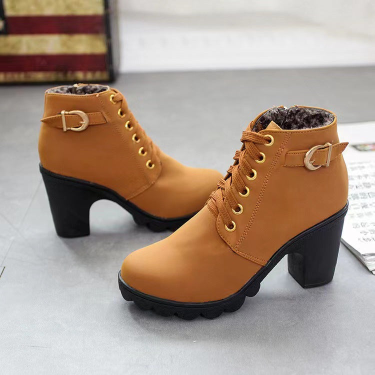 Women’s boots with a chunky heel