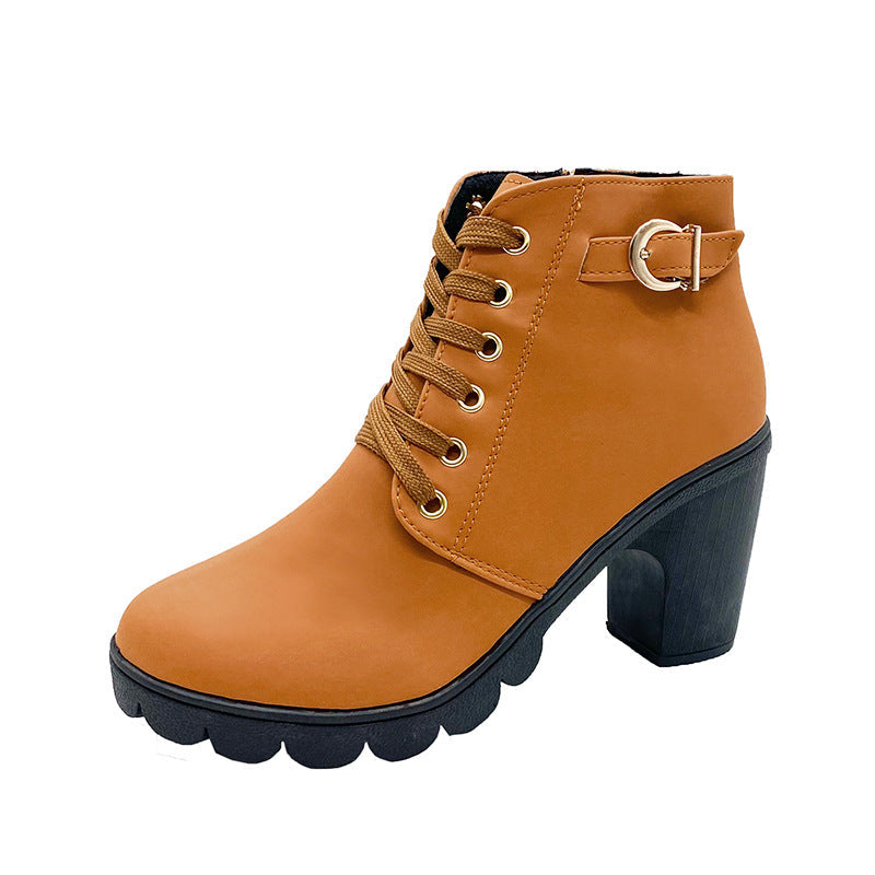Women’s boots with a chunky heel
