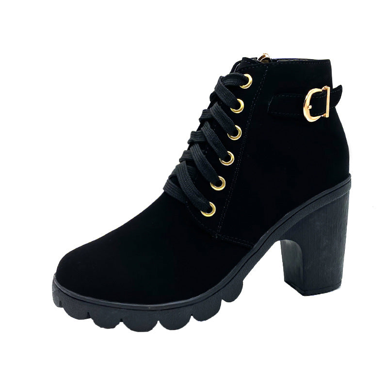 Women’s boots with a chunky heel