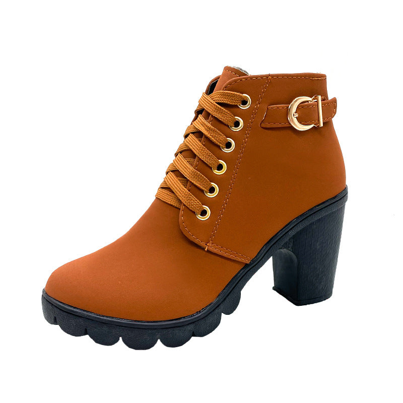Women’s boots with a chunky heel
