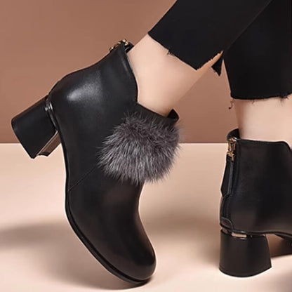 Sarah - Winter women’s elegant thick fur ankle boots