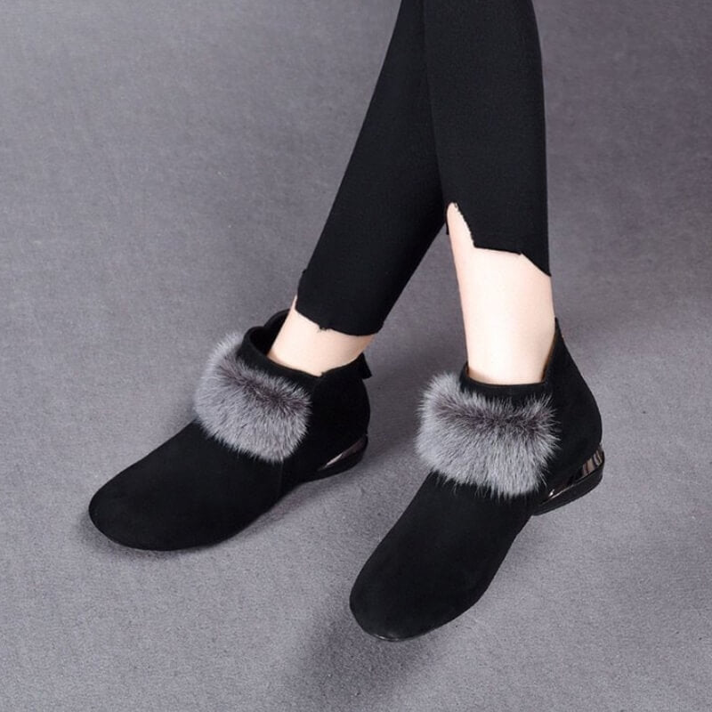 Sarah - Winter women’s elegant thick fur ankle boots