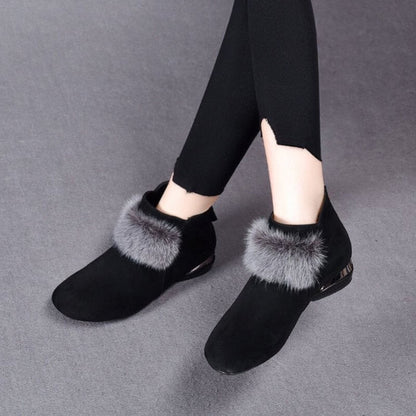 Sarah - Winter women’s elegant thick fur ankle boots