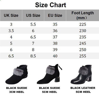 Sarah - Winter women’s elegant thick fur ankle boots