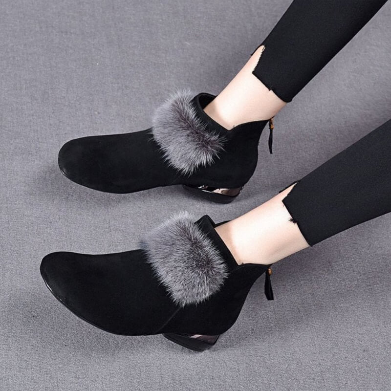 Sarah - Winter women’s elegant thick fur ankle boots