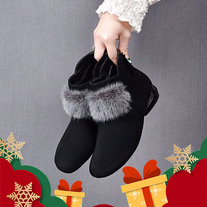 Sarah - Winter women’s elegant thick fur ankle boots