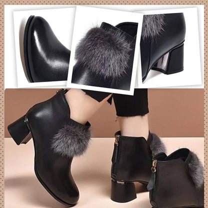Sarah - Winter women’s elegant thick fur ankle boots
