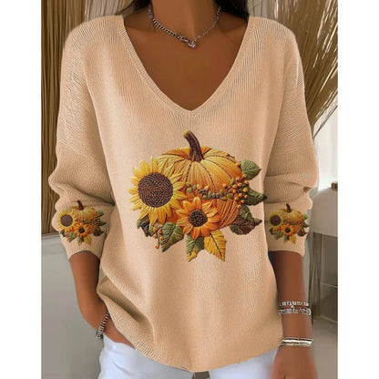 Women’s V-neck long-sleeve top