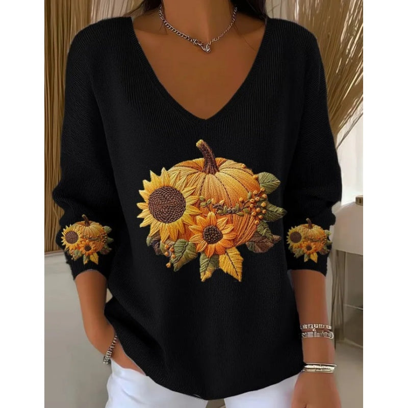 Women’s V-neck long-sleeve top