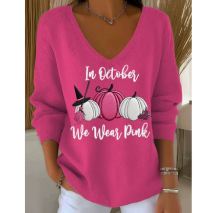 Women’s V-neck long-sleeve top