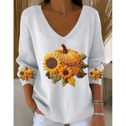 Women’s V-neck long-sleeve top